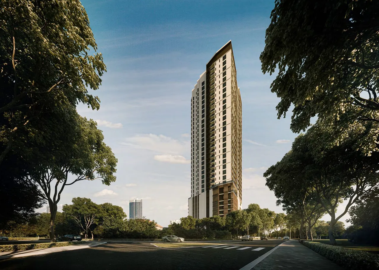 Cantonment Residences facade from Cantonment Road