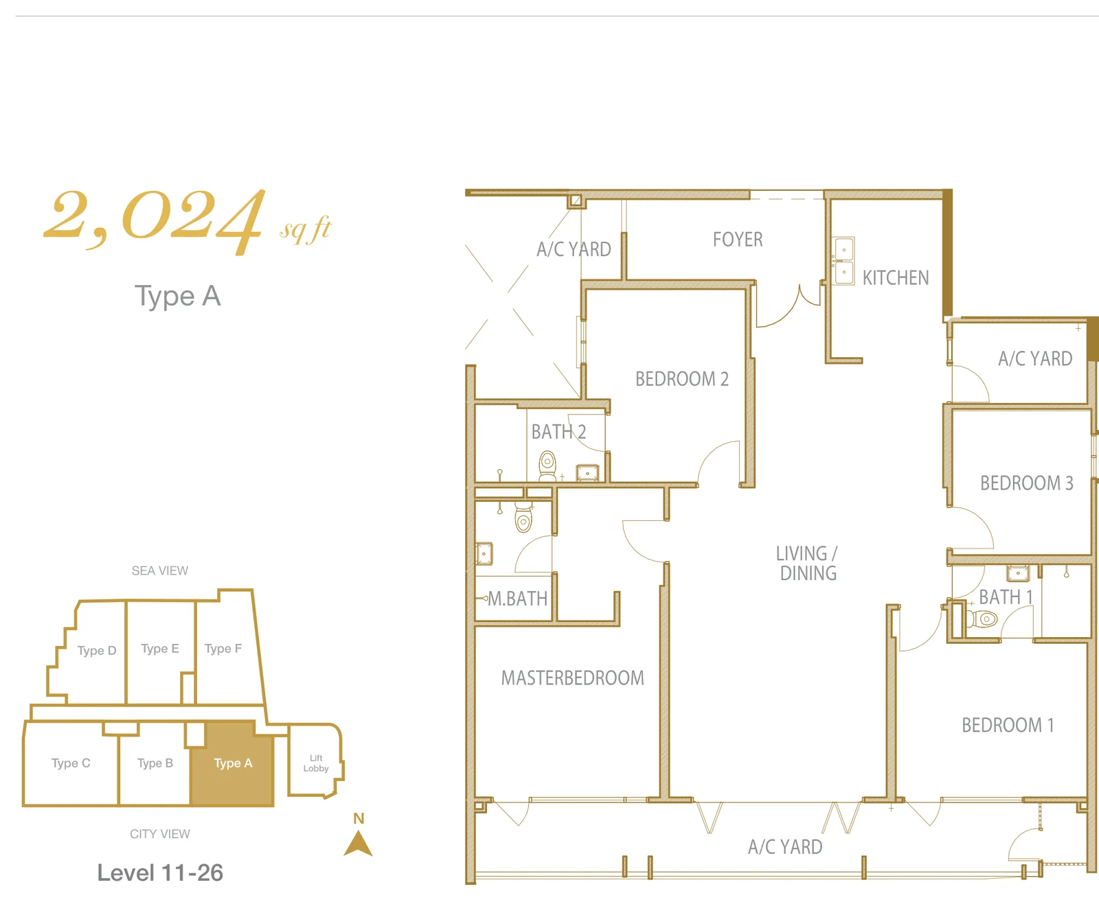 Cantonment Residence Type A floor plan