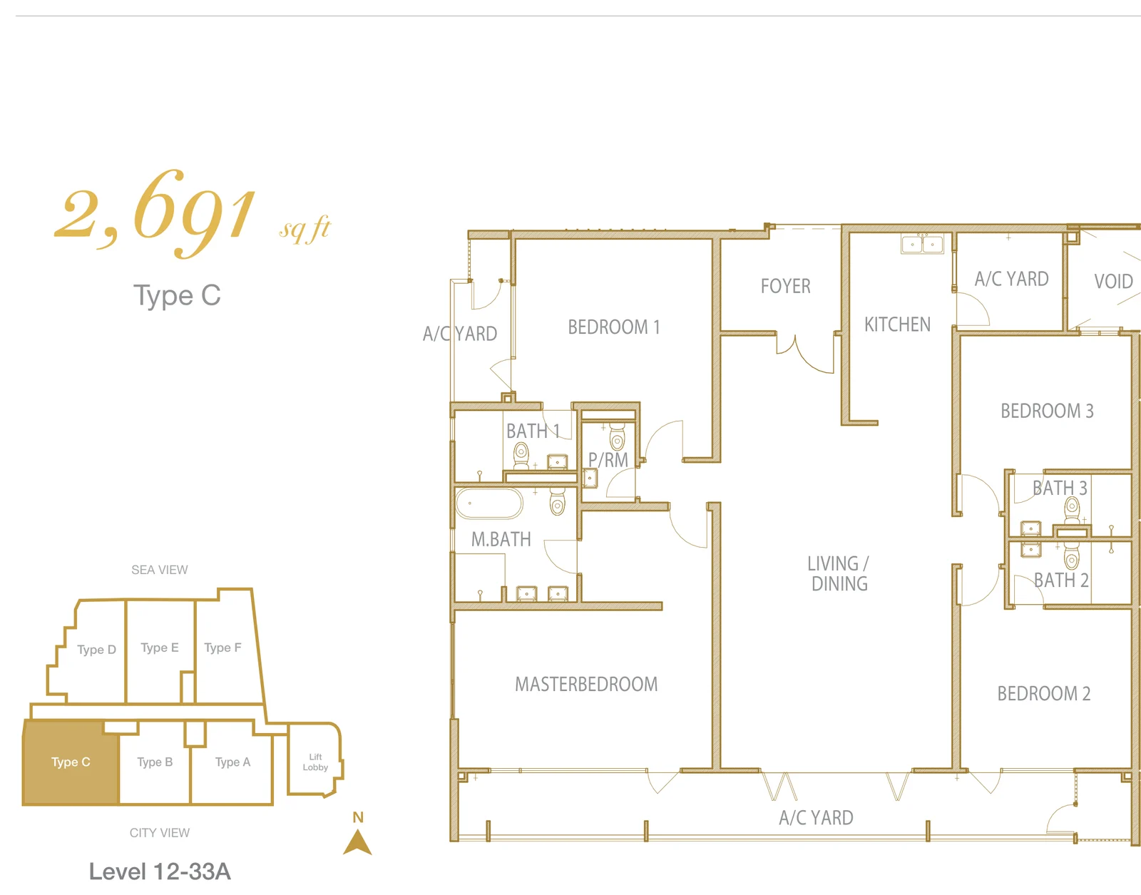 Cantonment Residence Type C floor plan