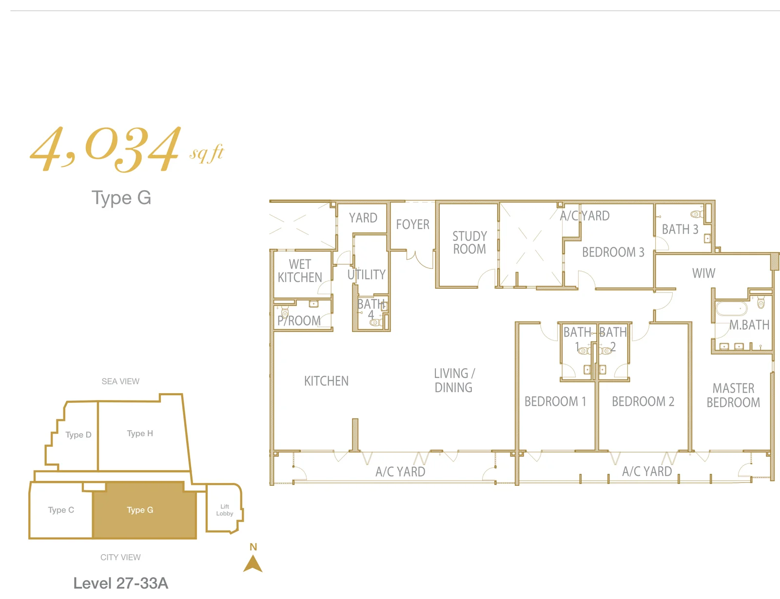 Cantonment Residence Type G floor plan